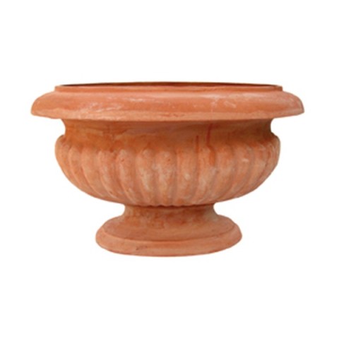 Oval Terracotta Chalice Vase